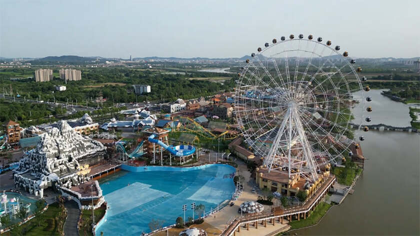 赣中首座综合性现代主题乐园！江西吉安欢乐世界水上游乐设备进入试滑验收阶段